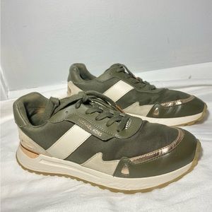 Green and Rose Gold Michael Kors Trainers